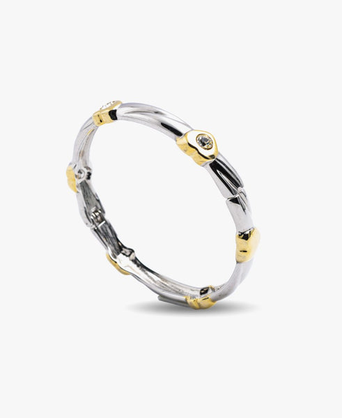 Grooved Texture Gold Bangle Set